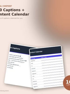 100 Social Media Captions + 30-Day Content Calendar